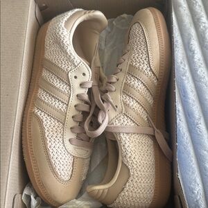 Adidas Samba Woven Tan Sneakers